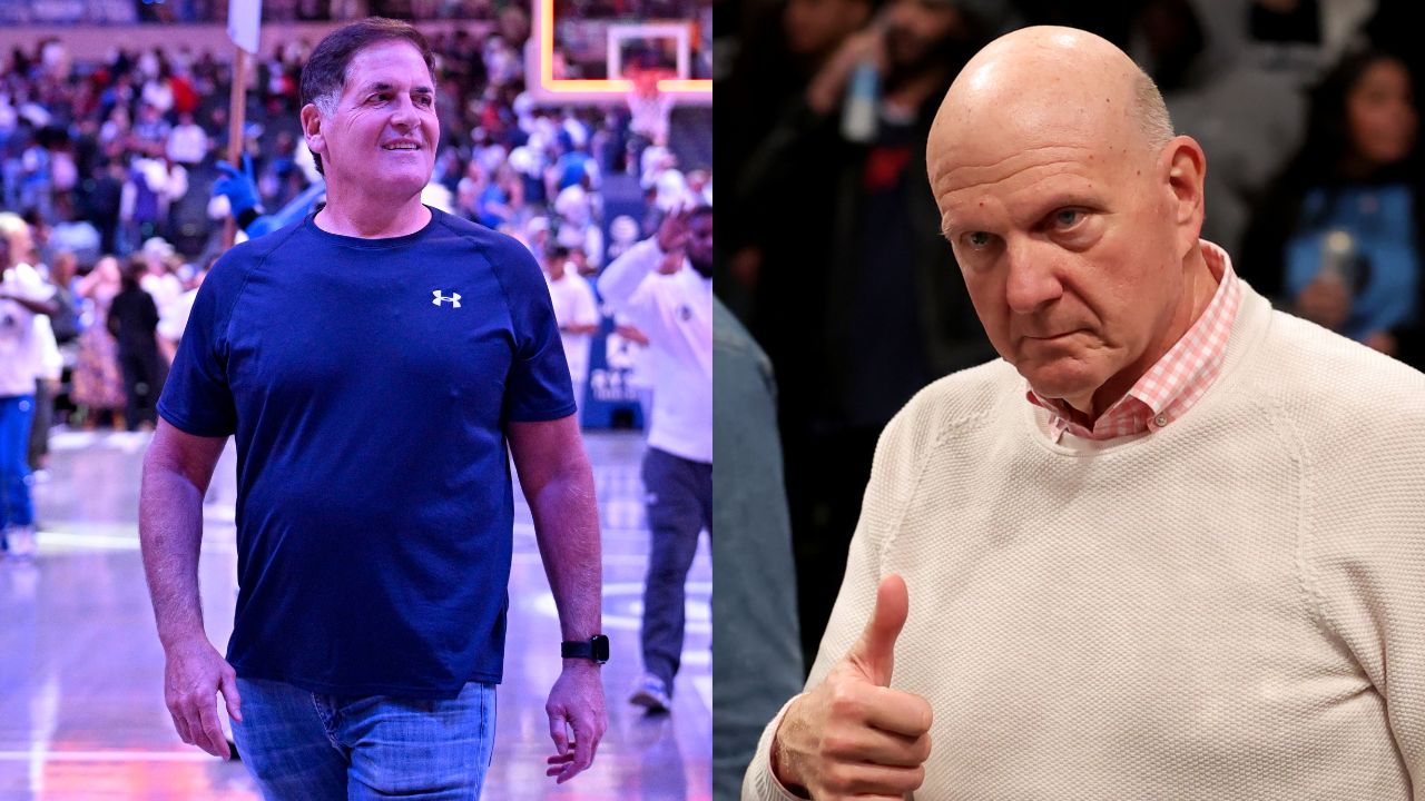 (L) Mark Cuban (R) Steve Ballmer