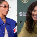 Gabby Williams (L), Sue Bird (R)