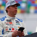 NASCAR Cup Series driver Brad Keselowski (6) during practice for the Daytona 500 at Daytona International Speedway.