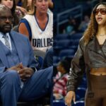 Shaquille O'Neal(L) and Angel Reese(R)