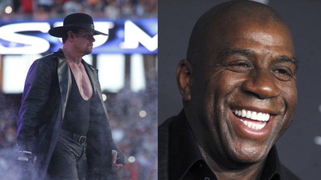 The Undertaker (L), Magic Johnson (R)