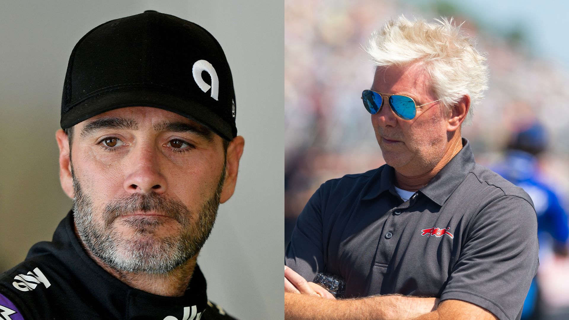 Jimmie Johnson (L) and Rick Ware (R)