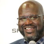Former basketball pro Shaquille O'Neal at a Los Angeles press conference