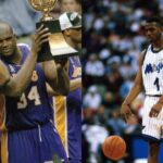 Kobe Bryant and Shaquille O'Neal (L), Penny Hardaway (R)