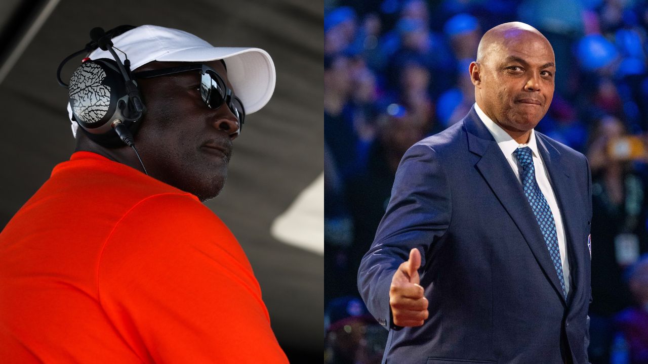 Michael Jordan(L) and Charles Barkley(R)