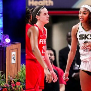 (L) Sylvia Fowles (R) Caitlin Clark and Angel Reese