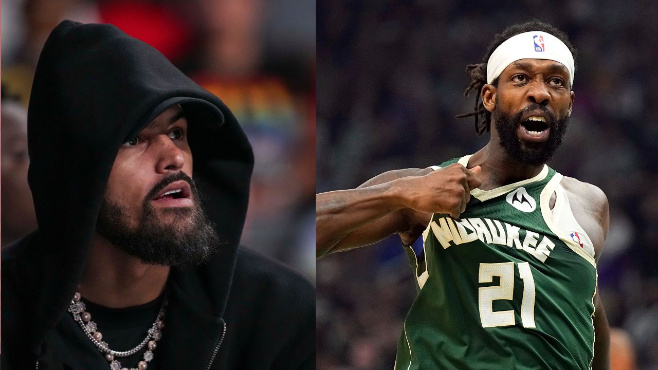 Trae Young (L), Patrick Beverley (R)