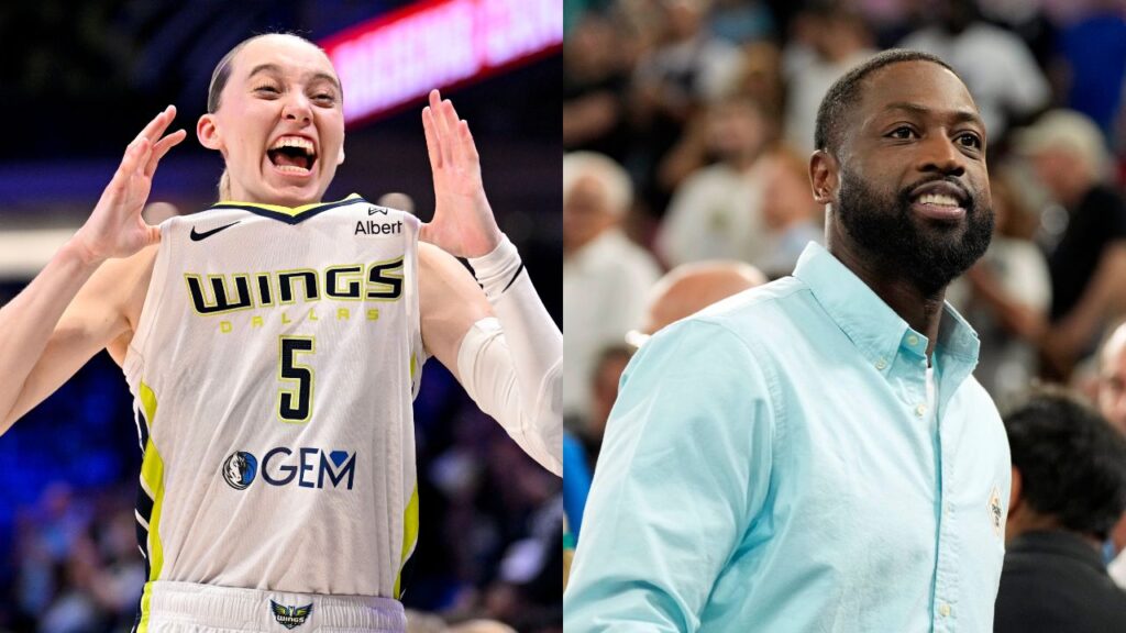 Paige Bueckers(L) and Dwyane Wade(R)