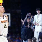 Nikola Jokic(L) and Yang Hansen(R)
