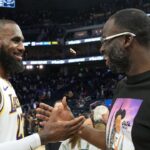 LeBron James and Draymond Green