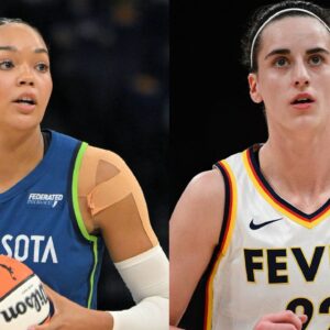 Napheesa Collier (L), Caitlin Clark (R)