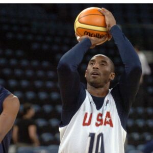 Jul 30, 2008; Macao, CHINA; USA guard Kobe Bryant (10) and Michael Redd (8) during the training session of the USA mens basketballl team for the coming Olympic Games.