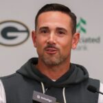 Green Bay Packers head coach Matt LaFleur speaks during a press conference on Friday, August 29, 2025, at Lambeau Field in Green Bay, Wis. The Packers made a trade with the Dallas Cowboys for superstar edge rusher Micah Parsons on Aug. 28. Tork Mason/USA TODAY NETWORK-Wisconsin