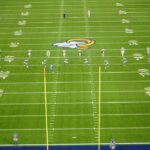 A general overall view of the opening kickoff between the Arizona Cardinals and the Los Angeles Rams at SoFi Stadium.