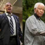 Charles Barkley (L) and Nelson Mandela (R)