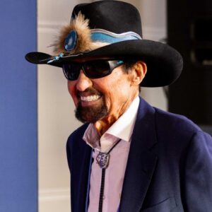 Former NASCAR driver Richard Petty on the red carpet before the 2025 NASCAR Hall of Fame Induction Ceremony at Charlotte Convention Center Crown Ballroom.