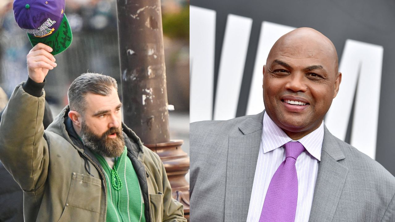 Jason Kelce (L), Charles Barkley (R)