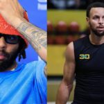 D'Angelo Russell (L), Stephen Curry (R)