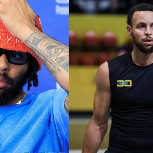 D'Angelo Russell (L), Stephen Curry (R)