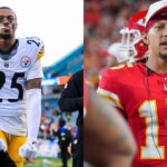 DeShon Elliot and Patrick Mahomes