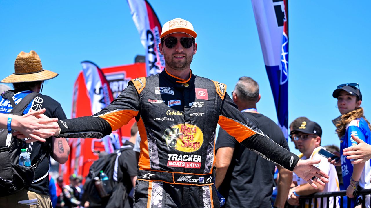NASCAR Cup Series driver Chase Briscoe (19) is introduced before the start of the Wurth 400 race at Texas Motor Speedway.