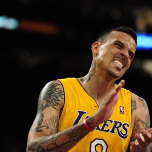 Los Angeles Lakers Matt Barnes during a game against the New Orleans Hornets during a 106-90 victory over the Hornets in Game 5 of the first round of the NBA Basketball Herren USA Western Conference Playoffs at the STAPLES Center in Los Angeles
