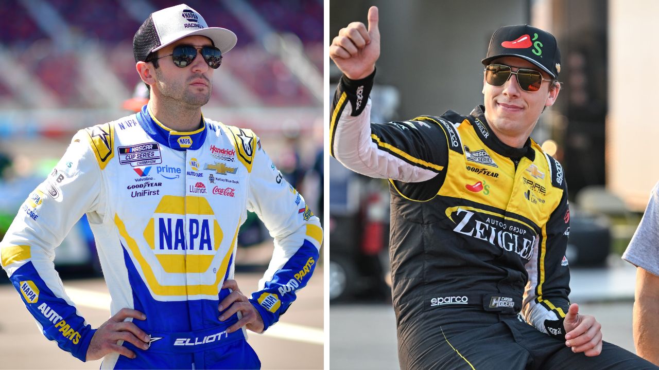 Chase Elliott and Carson Hocevar