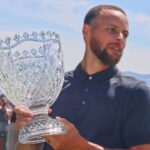USA star STEPHEN CURRY in his first golf win at the American Century Championship golf event held at Edgewood Golf Course on the shores of South Lake Tahoe.