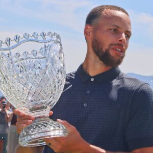 USA star STEPHEN CURRY in his first golf win at the American Century Championship golf event held at Edgewood Golf Course on the shores of South Lake Tahoe.