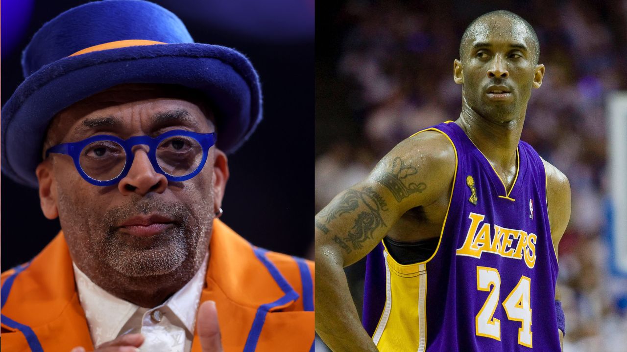 Spike Lee (L), Kobe Bryant (R)