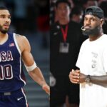 Jayson Tatum (L), LeBron James (R)