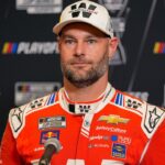 Shane van Gisbergen answers questions from the media during NASCAR Cup Series Playoff Media Day at Charlotte Convention Center.