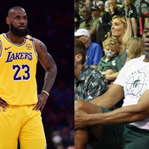 (L) LeBron James (R) Magic Johnson