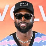 American former professional basketball player Dwyane Wade arrives at the 8th Annual REVOLVE Festival 2025 during the 2025 Coachella Valley Music And Arts Festival