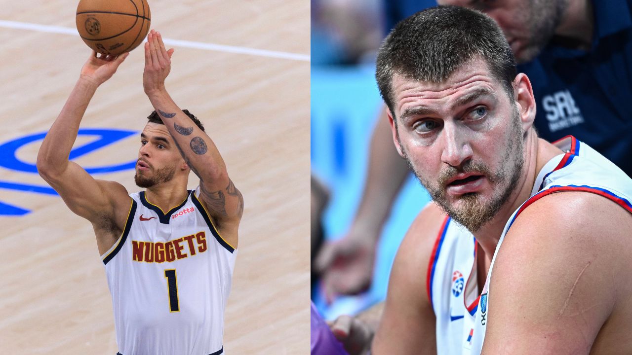 Michael Porter Jr. (L), Nikola Jokic (R)