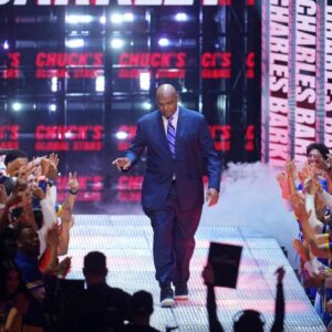 Chuckís Global Stars general manager Charles Barkley during introductions before the 2025 NBA All Star Game at Chase Center.