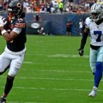 Rome Odunze and Dallas Cowboys cornerback Trevon Diggs