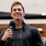 Tom Brady appears at American Dream for the grand opening of Card Vault by Tom Brady, a sports card and memorabilia retailer, East Rutherford, Friday, Apr. 11, 2025.