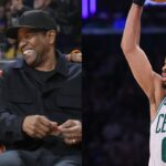 Spike Lee Denzel Washington (L), Jayson Tatum (R)