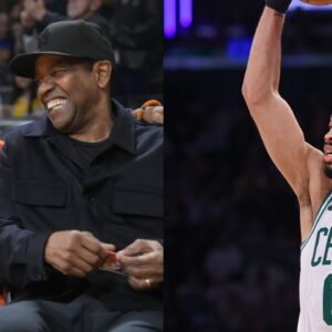 Spike Lee Denzel Washington (L), Jayson Tatum (R)