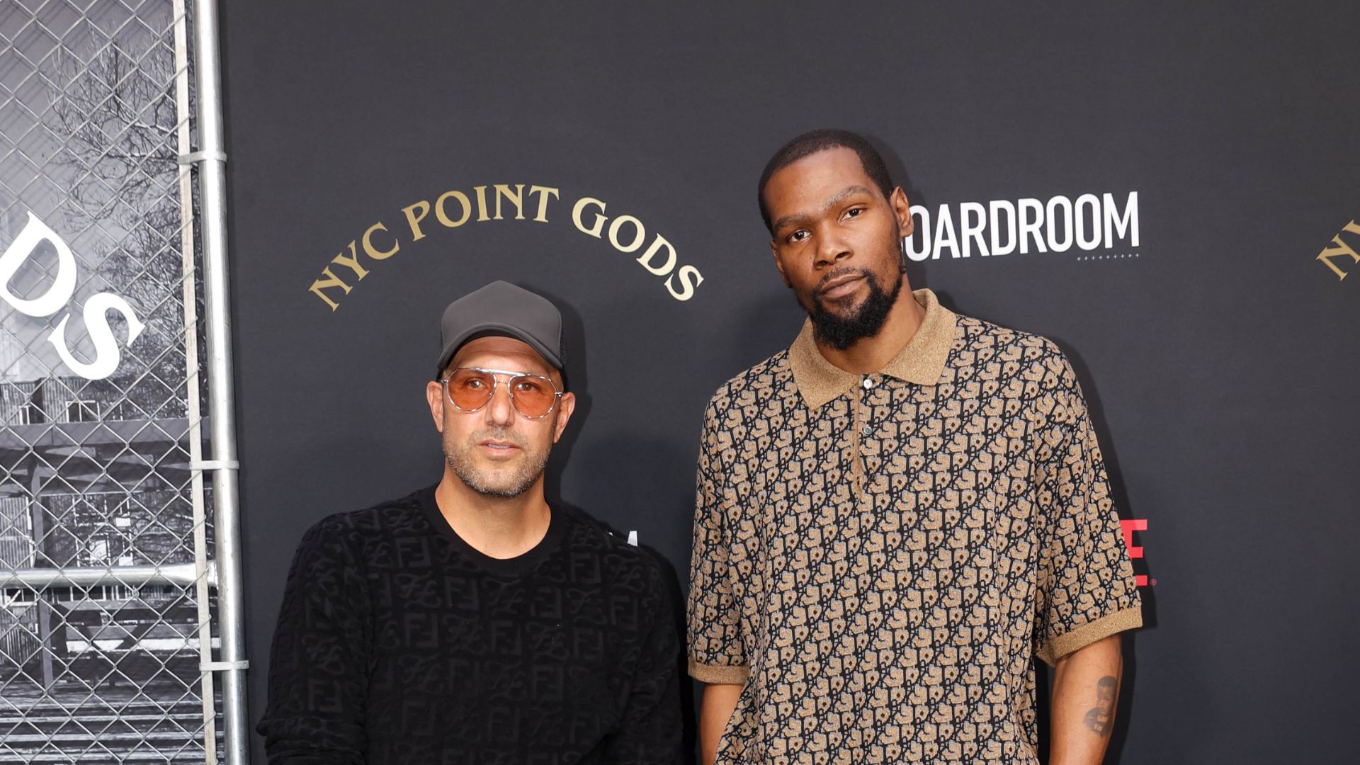 Jul 26, 2022; New York, NY, USA; Kevin Durant and Rich Kleiman attend the NYC Point Gods Premiere at The Midnight Theatre