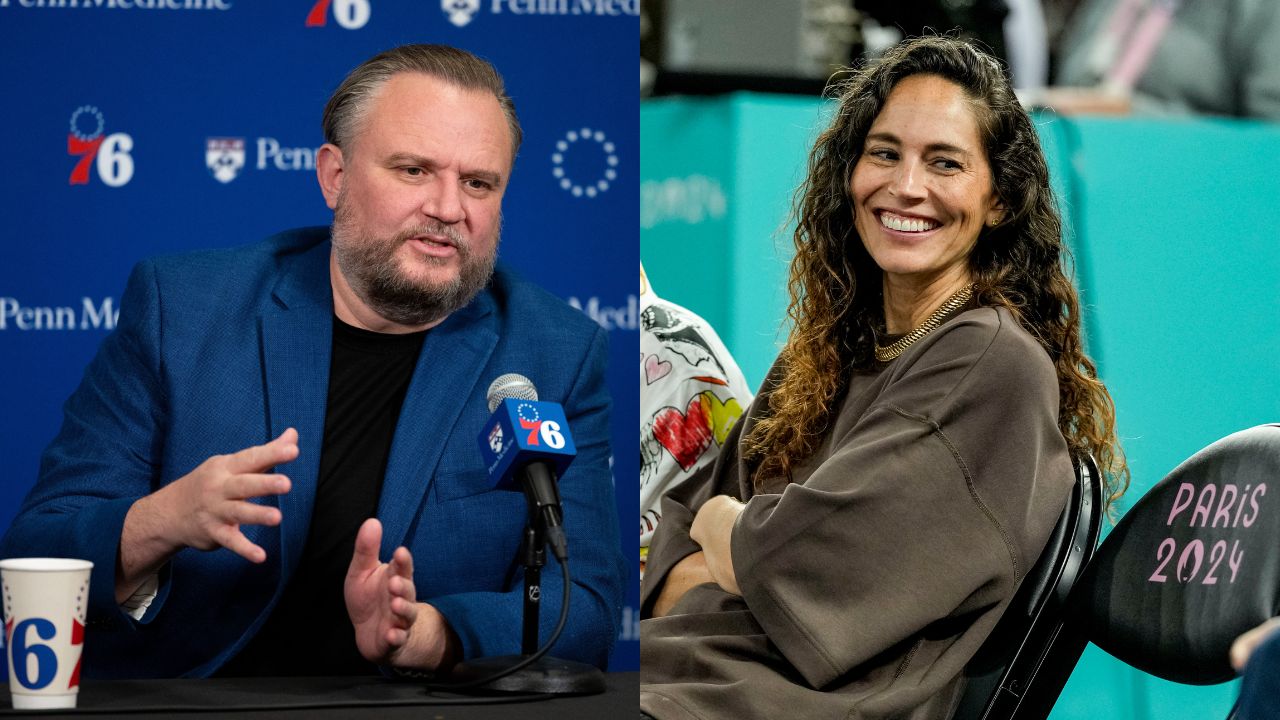 Daryl Morey(L) and Sue Bird(R)