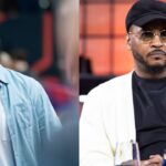 Chauncey Billups (L), Carmelo Anthony (R)