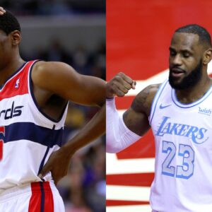 Jordan Crawford (L) and LeBron James (R)