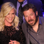 Sherry Pollex and Martin Truex Jr. speak during NASCAR Night at the Opry held at The Ryman Auditorium Tuesday, December 3, 2019. Nas Nascar At The Opry 10