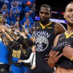 Oklahoma City Thunder (L), Steph Curry Kevin Durant (R)