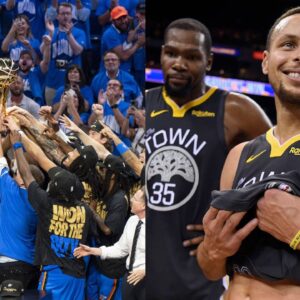 Oklahoma City Thunder (L), Steph Curry Kevin Durant (R)