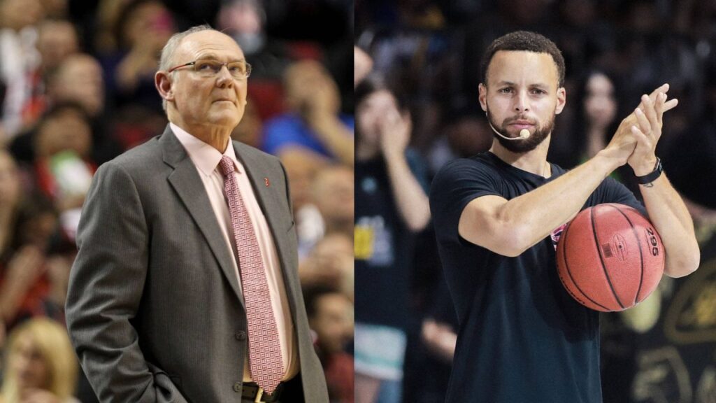 George Karl (L), Stephen Curry (R)