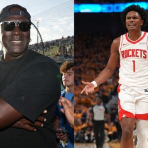 Michael Jordan(L) and Amen Thompson(R)