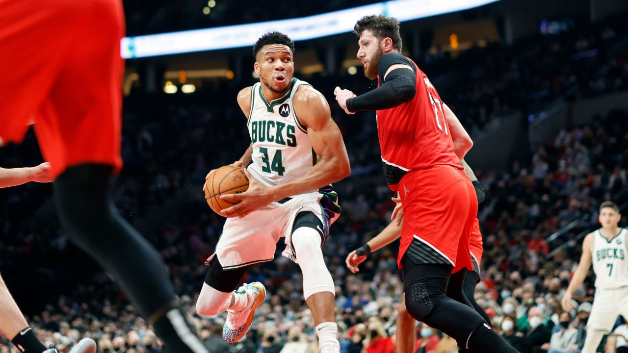 Giannis Antetokounmpo and Jusuf Nurkic